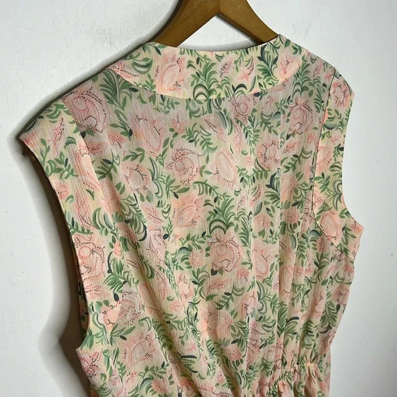 Victoria’s Secret Gold Label Vintage 90s Floral Print Valentines Smocked Blouse - Picture 7 of 11